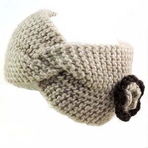 FRATELLI TALLI 🇮🇹 WOMEN'S BEIGE WOOL/ALPACA FASHION HEADBAND